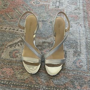 Nine West Silver Heels